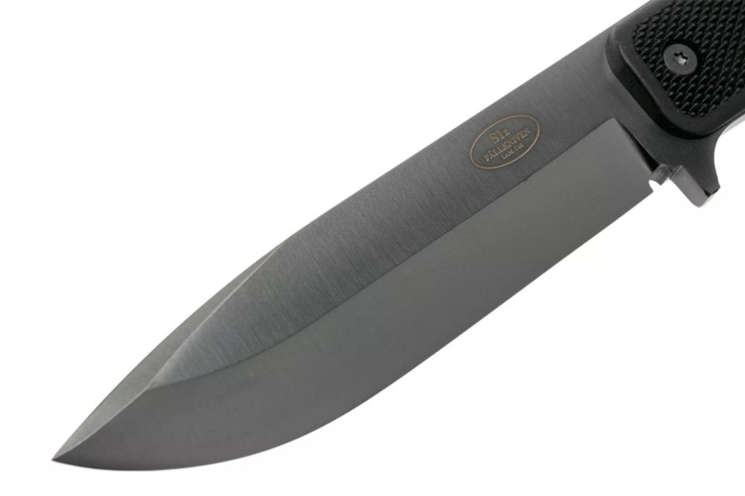Fallkniven S1xb Coltello in carburo di tungsteno 13 cm lama nera manico nero Thermorun + fodero in Zytel