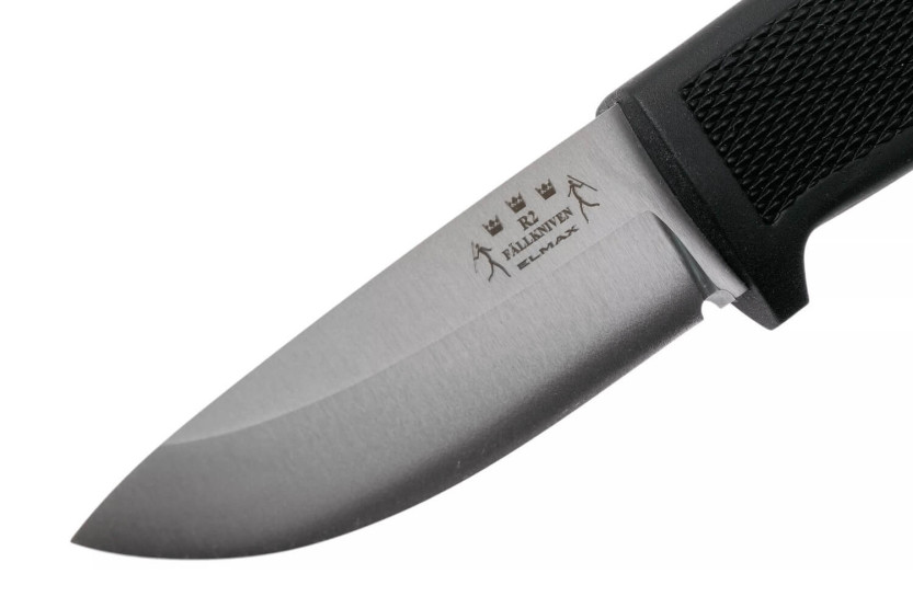 Fallkniven R2 Scoutkniv 8cm blad svart Thermorun handtag + Zytel mantel