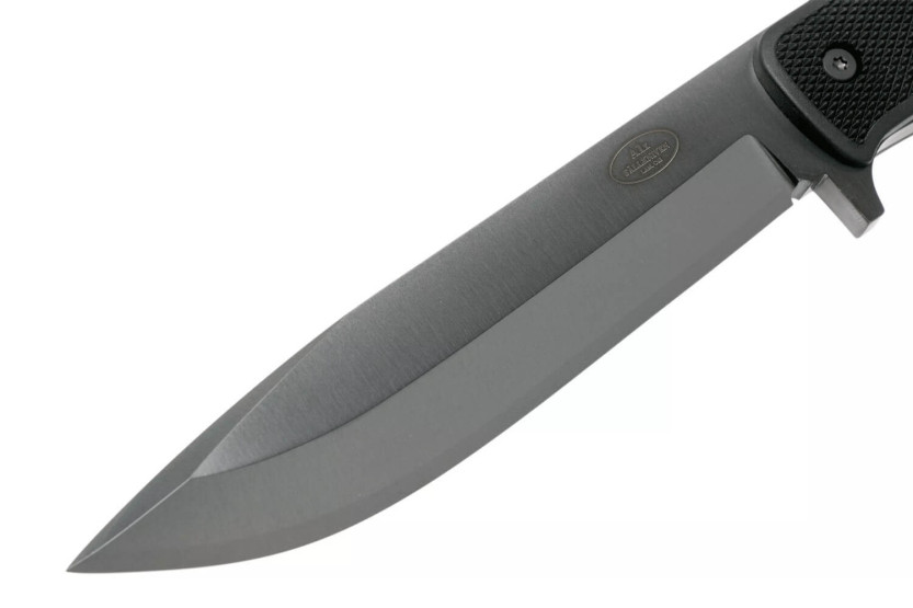 Fallkniven A1xb Expedition Knife Lama nera in carburo di tungsteno 16 cm manico nero in Thermorun + fodero in Zytel