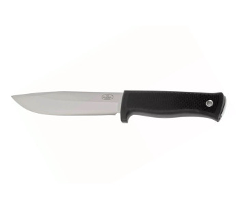 Faca de expedição Fallkniven A1 Lâmina de 16 cm cabo preto Thermorun + bainha em pele