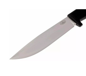 Faca de expedição Fallkniven A1 Lâmina de 16 cm cabo preto Thermorun + bainha em pele 2