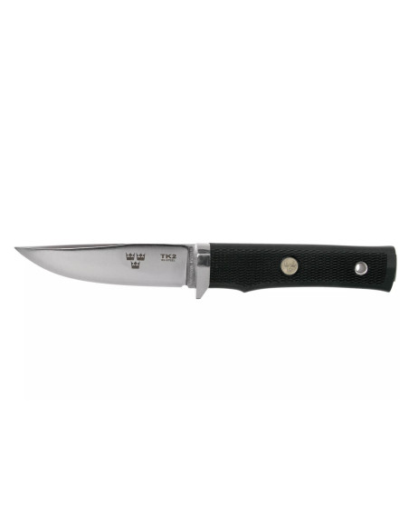 Fallkniven TK2 Tre Kronor Messer mit 10cm Klinge, Thermorun-Griff schwarz + Zytel-Etui