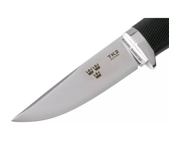 Faca Fallkniven TK2 Tre Kronor Lâmina de 10 cm cabo preto Thermorun + bainha em zíquel 2