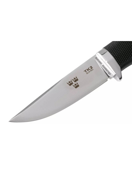 Fallkniven TK2 Tre Kronor kniv 10cm blad svart Thermorun handtag + zytel mantel