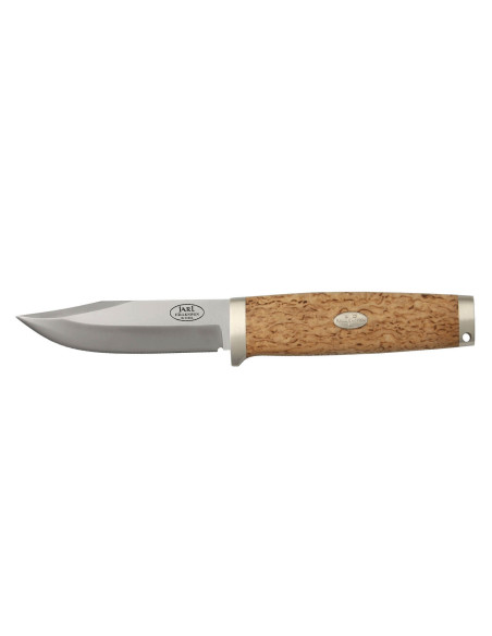 Fallkniven Jarl SK1 kniv 9,7 cm blad birkeskæfte + læderskede