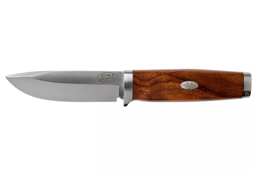 Faca Fallkniven Embla SK2 com 10 cm de lâmina e cabo em pau-ferro + bainha em pele
