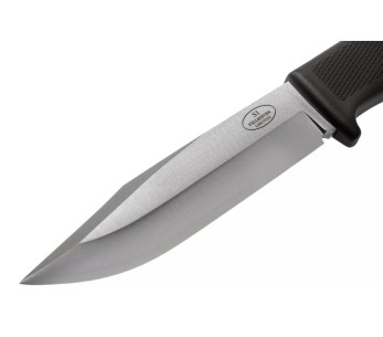 Fallkniven S1L Skovkniv 13cm blad sort thermorun håndtag + læderskede 2