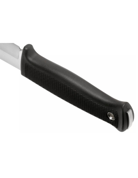 Fallkniven S1L Skovkniv 13cm blad sort thermorun håndtag + læderskede