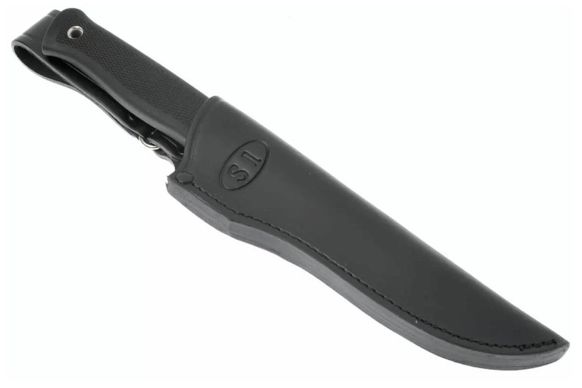 Fallkniven S1L Forest Knife 13cm blade black thermorun handle + leather sheath