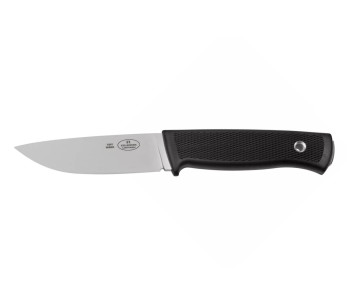 Fallkniven F1 VGWolf Swedish Air Force knife 9.7cm blade black thermorun handle + leather sheath