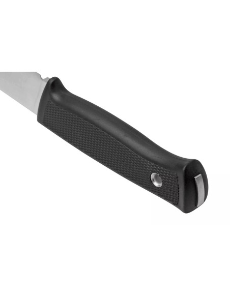 Fallkniven F1 VGWolf Svenska Flygvapnets kniv 9,7cm blad svart thermorun handtag + läderslida