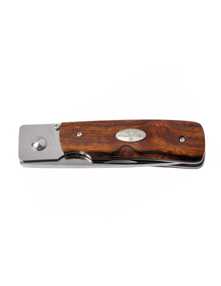 Navalha dobrável Fallkniven RL1DI Desert Ironwood Cabo de 9,5 cm + bainha em camurça