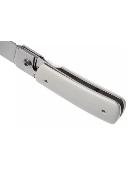 Fallkniven RL1EY folding knife 9.5cm Elforyn imitation ivory handle + suede sheath