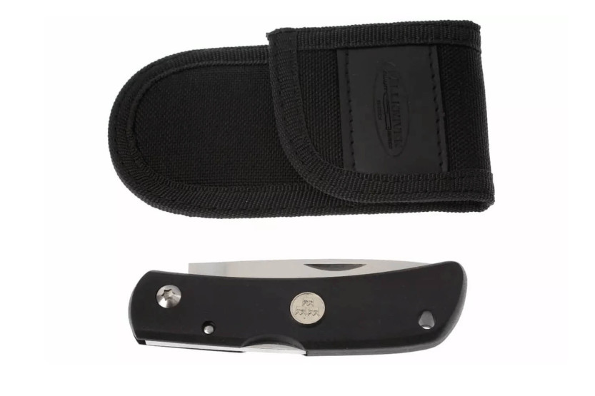 Fallkniven TK4 Tre Kronor foldekniv 9,5 cm svart grilonhåndtak + Cordura-kappe