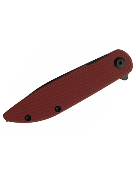 Sencut Bocll II S220193 cuchillo plegable hoja negra mango G10 rojo 9.5cm