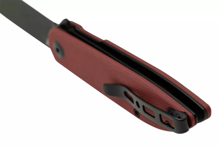 Faca dobrável Sencut Bocll II S220193 lâmina preta cabo G10 vermelho 9,5cm