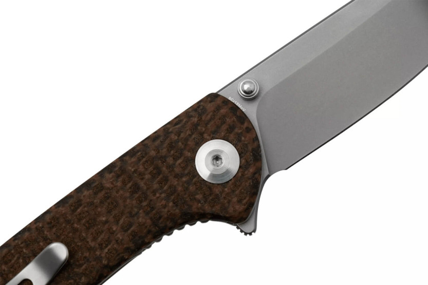 Sencut Fritch S220143 folding knife brown micarta handle 10.2cm