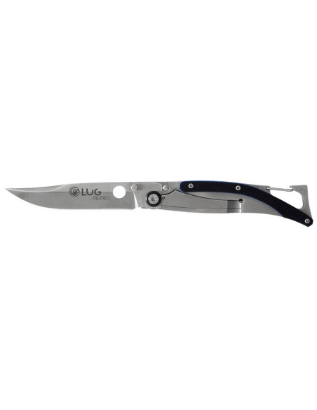 Lug SP1SBB folding knife 11cm black and blue G10 handle with clip