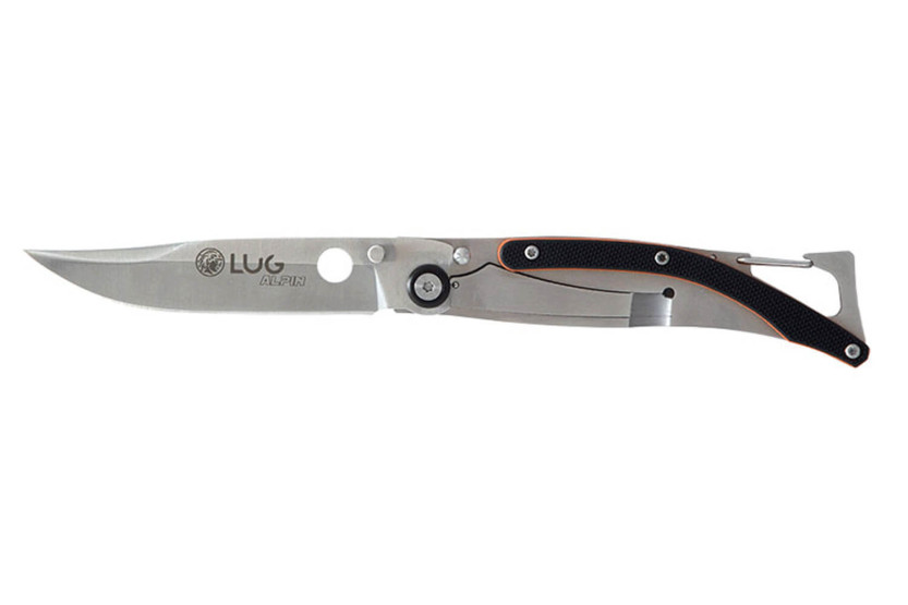 LUG SP1SOB sort og orange foldekniv 11 cm G10- og stålhåndtag med clips