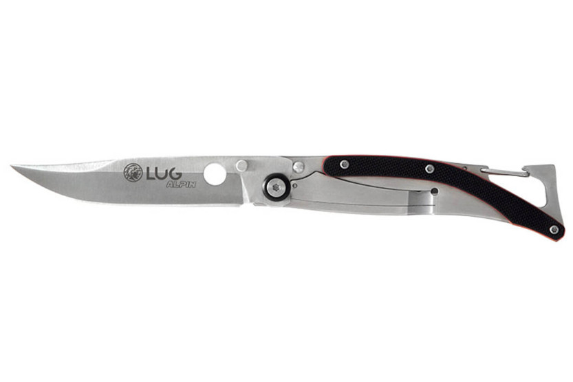 LUG SP1SRB zwart en rood vouwmes 11cm G10 en stalen handvat met clip