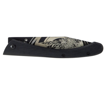 LUG C63LTB2LG Black Eagle taittoveitsi 12cm G10-kahva ja musta teräs klipsipainikkeella 2