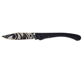 LUG C63LTB2LI Tatoo zwart vouwmes G10 handgreep en zwart staal 12cm met clip
