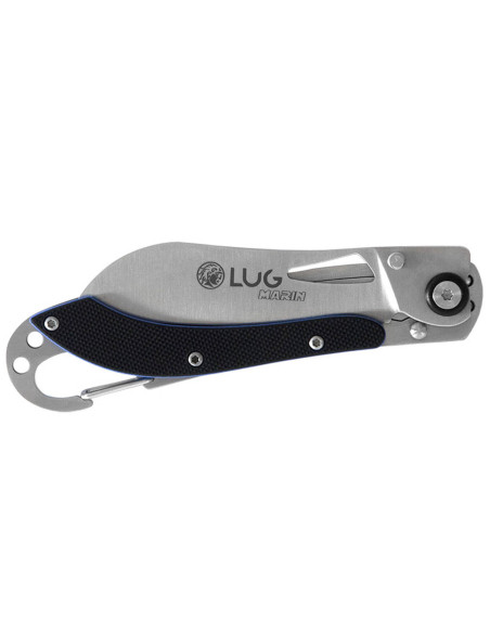 LUG SP2SBB black and blue folding knife 11.6cm steel and G10 handle with snap hook