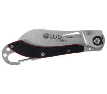 LUG SP2SRB musta ja punainen taittoveitsi 11.6cm G10-teräskahva karabiinilla varustettuna 2