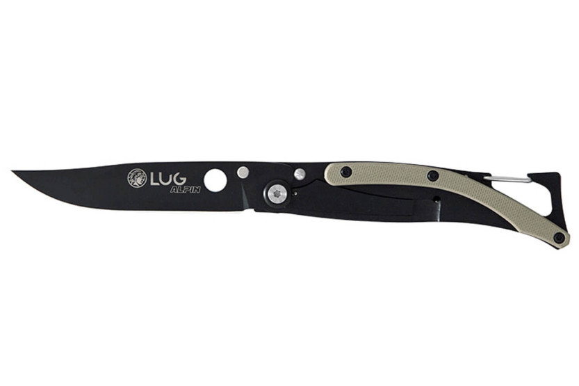 LUG SP1TD coltello pieghevole da deserto con manico in G10 e acciaio da 11 cm e moschettone