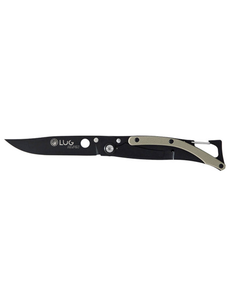 LUG SP1TD coltello pieghevole da deserto con manico in G10 e acciaio da 11 cm e moschettone