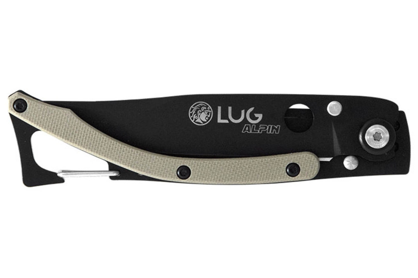 LUG SP1TD coltello pieghevole da deserto con manico in G10 e acciaio da 11 cm e moschettone
