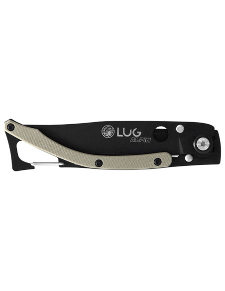 LUG SP1TD coltello pieghevole da deserto con manico in G10 e acciaio da 11 cm e moschettone
