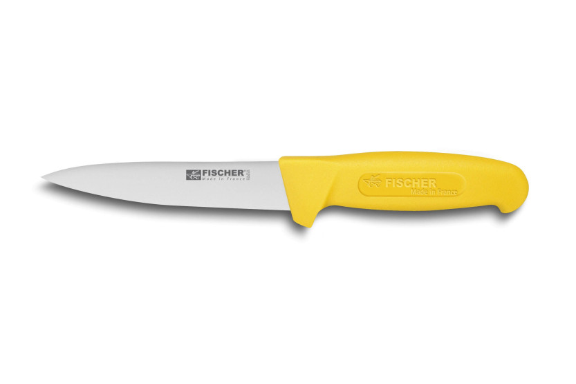 Fischer professional bleeding knife 14cm yellow overmoulded handle