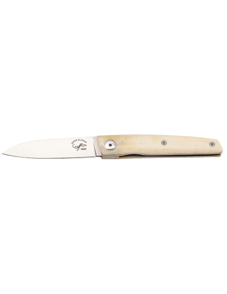 Salamandra folding knife 9cm white bone handle