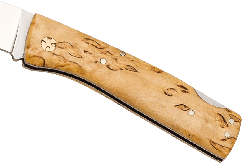 Navaja plegable Salamandra con mango de madera de abedul de 9,5 cm