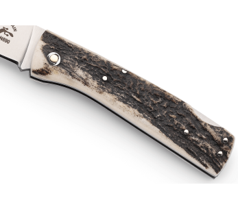 Navaja plegable Salamandra con mango de asta de ciervo de 9,5 cm 2