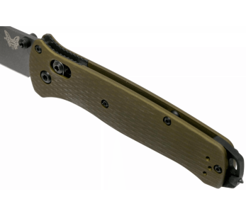 Benchmade Bailout 537GY-1 foldekniv 12 cm grønt anodiseret aluminiumshåndtag med glasknuser 2