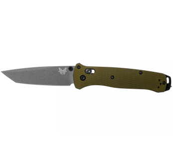 Klappmesser Benchmade Bailout 537GY-1 Griff grün eloxiertes Aluminium 12cm mit Glasbrecher