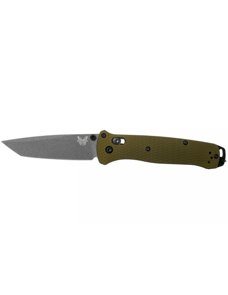 Benchmade Bailout 537GY-1 foldekniv 12 cm med grønt anodisert aluminiumshåndtak og glassbryter