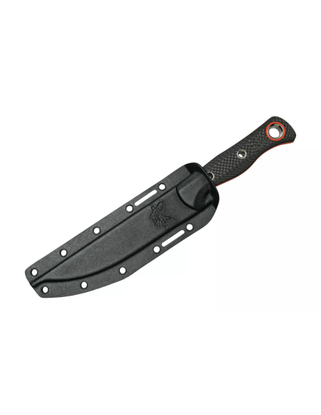 Benchmade Meatcrafter 15500OR-2 coltello 15,4 cm lama arancione manico grigio alluminio/carbonio + custodia
