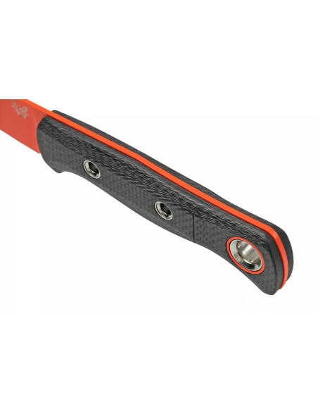 Cuchillo Benchmade Meatcrafter 15500OR-2 15.4cm hoja naranja mango gris aluminio/carbono + funda