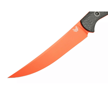 Benchmade Meatcrafter 15500OR-2 kniv orange blad 15,4cm grå aluminium/kolfiberhandtag + fodral 2