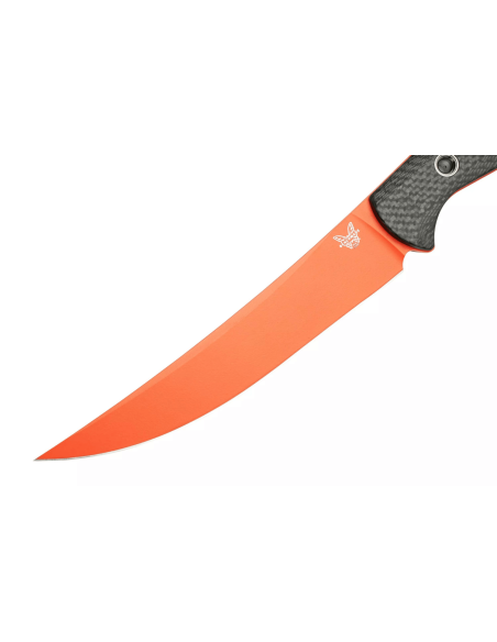 Benchmade Meatcrafter 15500OR-2 kniv orange blad 15,4cm grå aluminium/kolfiberhandtag + fodral