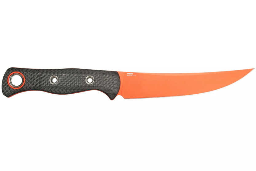 Benchmade Meatcrafter 15500OR-2 coltello 15,4 cm lama arancione manico grigio alluminio/carbonio + custodia