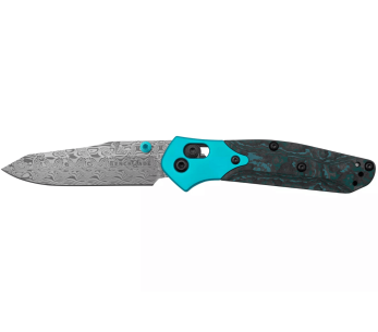 Benchmade Mini Osborne taittoveitsi 945-221 rajoitettu painos damassiinoitu terä hiilikahva 9.8cm