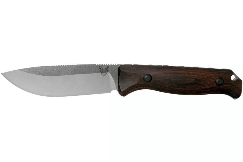 Messer Benchmade Saddle Mountain Skinner 15002 Klinge 10,7cm stabilisierter Holzgriff + Lederetui