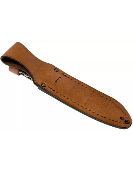 Benchmade Saddle Mountain Skinner 15002 mes 10.7cm lemmet gestabiliseerd houten handvat + lederen schede