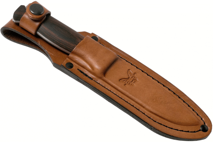 Messer Benchmade Saddle Mountain Skinner 15002 Klinge 10,7cm stabilisierter Holzgriff + Lederetui