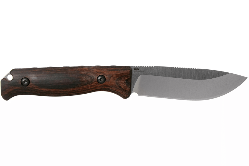 Benchmade Saddle Mountain Skinner 15002 veitsi 10.7cm terä stabiloitu puukahva + nahkatuppi