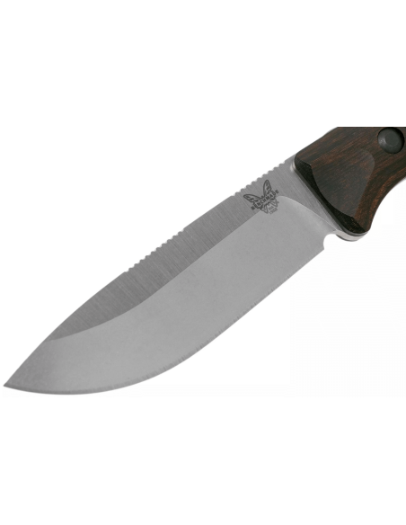 Benchmade Saddle Mountain Skinner 15002 kniv 10,7 cm klinge stabiliseret træhåndtag + læderskede